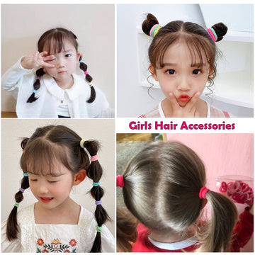 60/100pcs/Set Girls Nylon Rubber Bands Elastic Hair Bands Hair Accessories Children Ponytail Holder Headband Kids Ornaments Gift daiiibabyyy